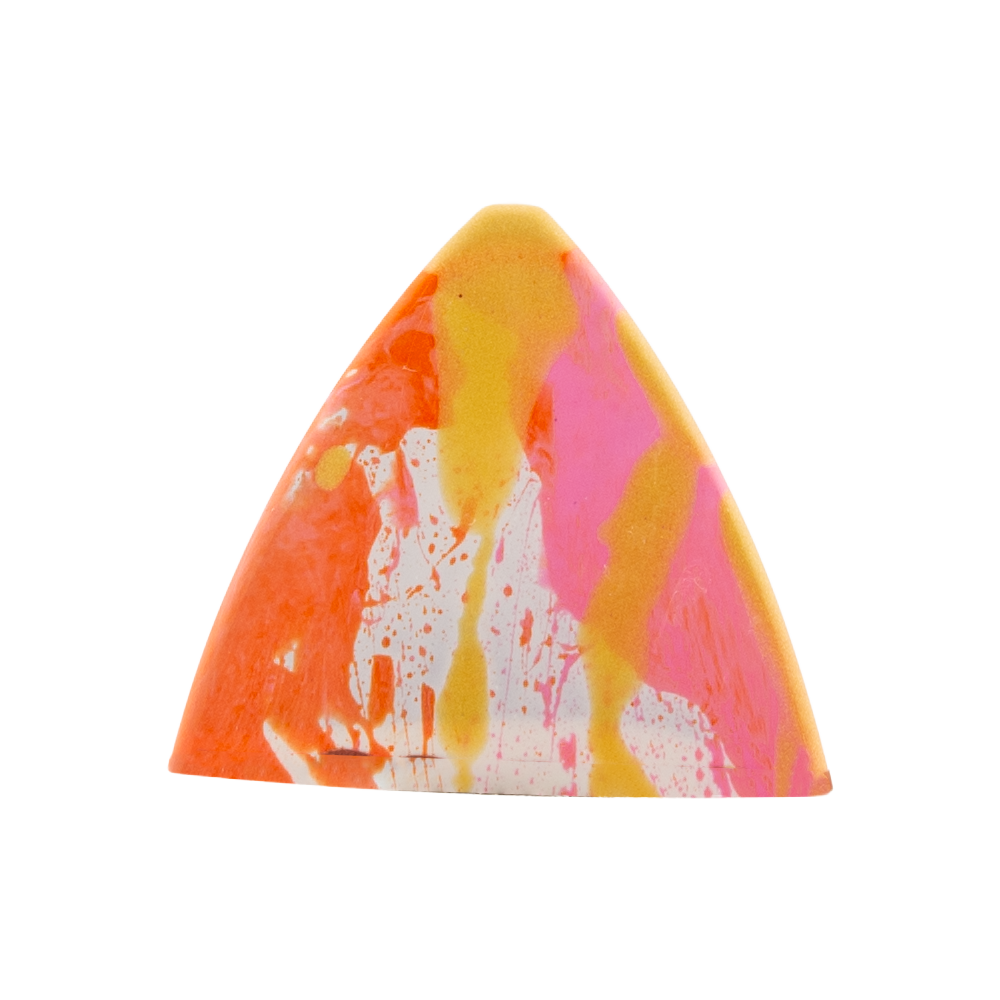 An Alpen passion fruit bonbon with a hand-decorated chocolate shell